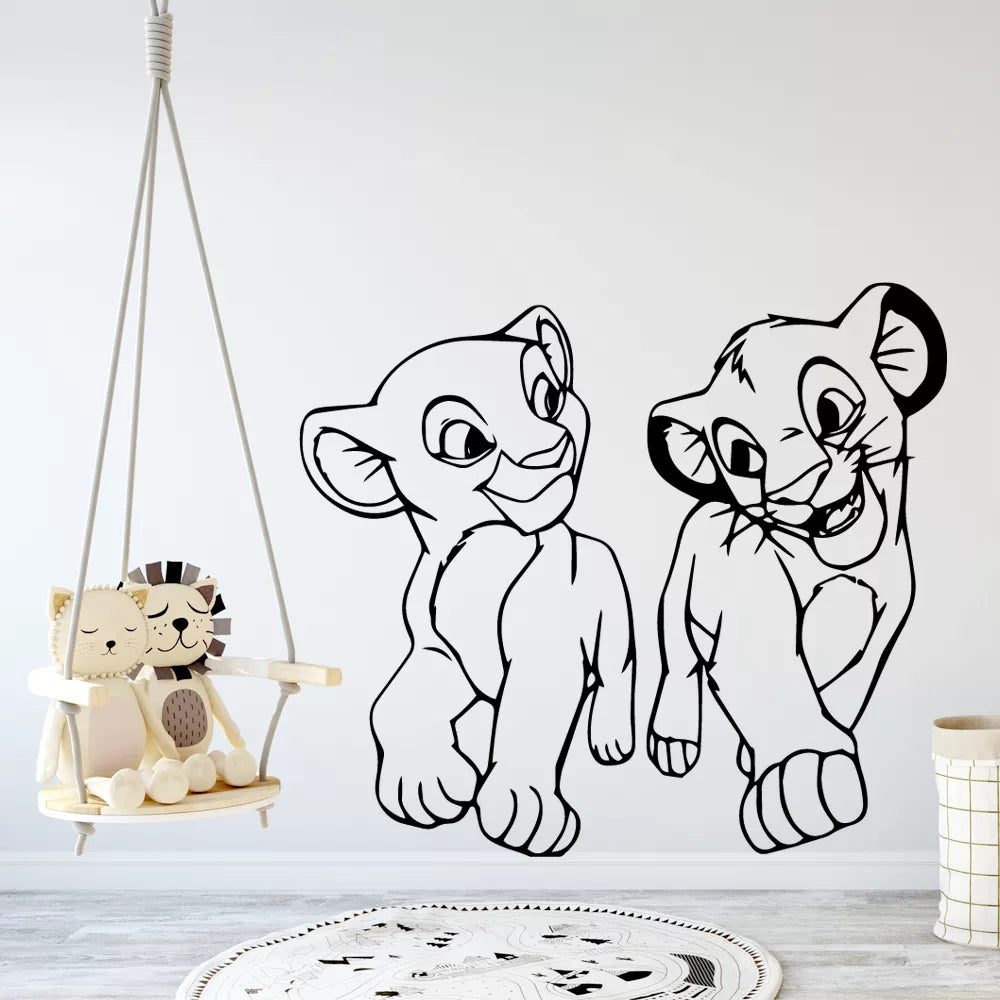 Cute Animals emovable Wall Stickers For Kids Rooms Bedroom Decorative Wall Art Decals Wallpaper Mural Sticker
