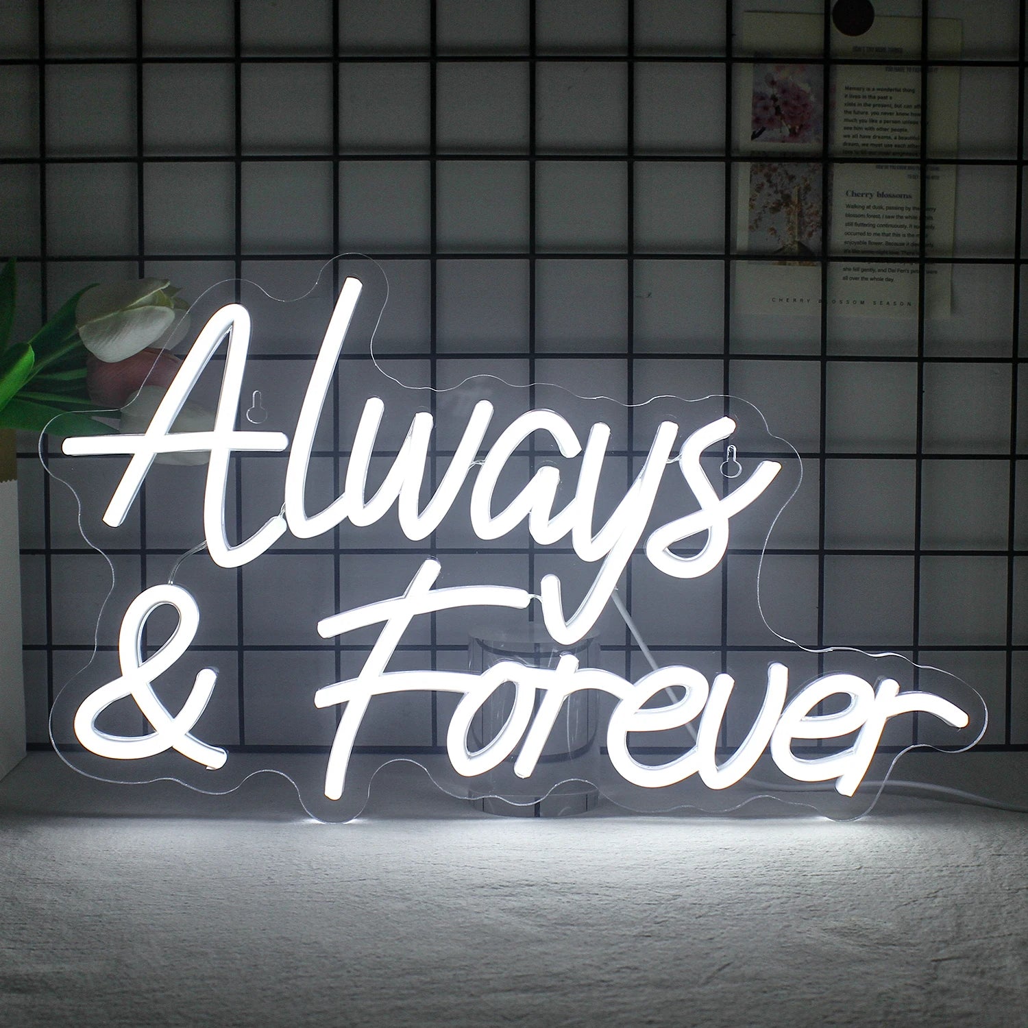 Ineonlife Always Forever Neon Sign Light Wedding Style Proposal Personalized Gift Led Party Bedroom Home Club Wall Decor