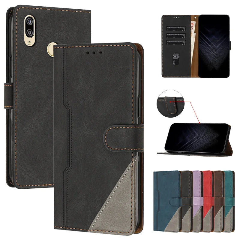 Huawei P Smart 2019 Case P Smart2019 POT-LX1 Coque Business Style Leather Phone Case For Huawei Psmart 2021 PSmartZ Flip Cover