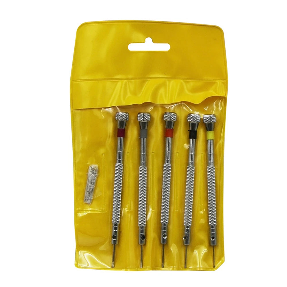Mini Steel Screwdriver Set 5pcs For Repairing Watch And Electronics Toy Computer Band Removal With Link Pin Watchmaker Tool