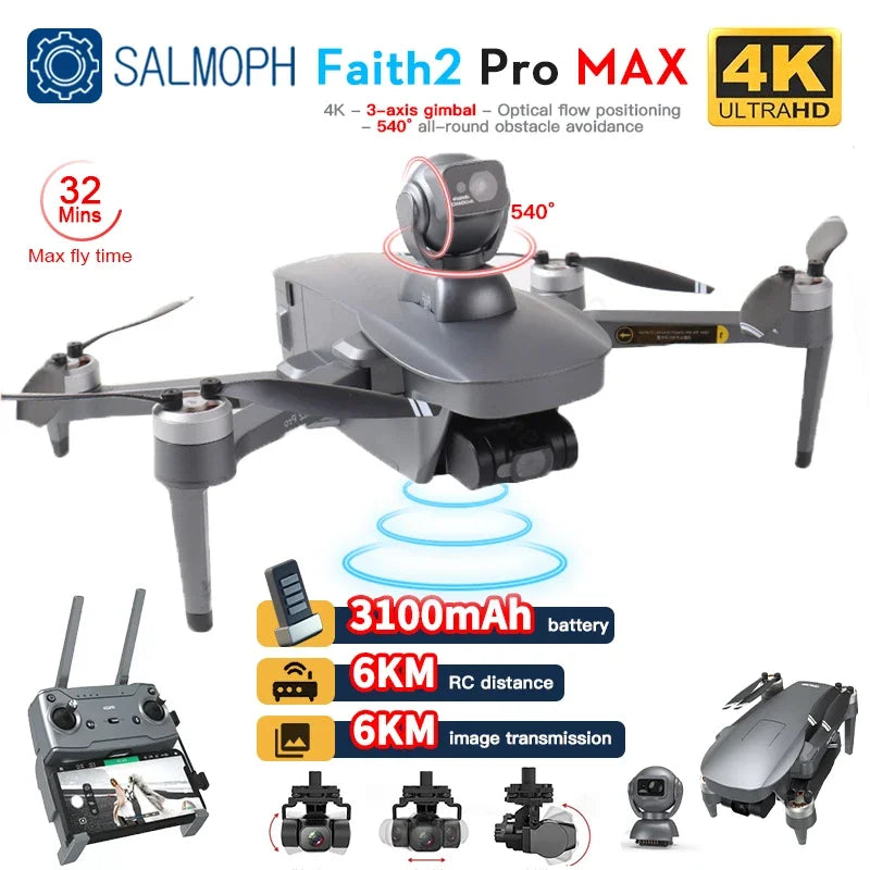 C-FLY Faith 2 Pro Drone Professional 540° Omnidirectional Obstacle Avoidance With 4K HD Camera Quadcopter GPS Dron 6K M