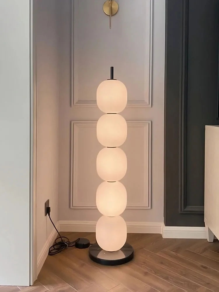 LED Gourd String Floor Lamp Modern Simple And Personalized Home Decoration Living Room Study Nordic Design White Bedroom Homesta