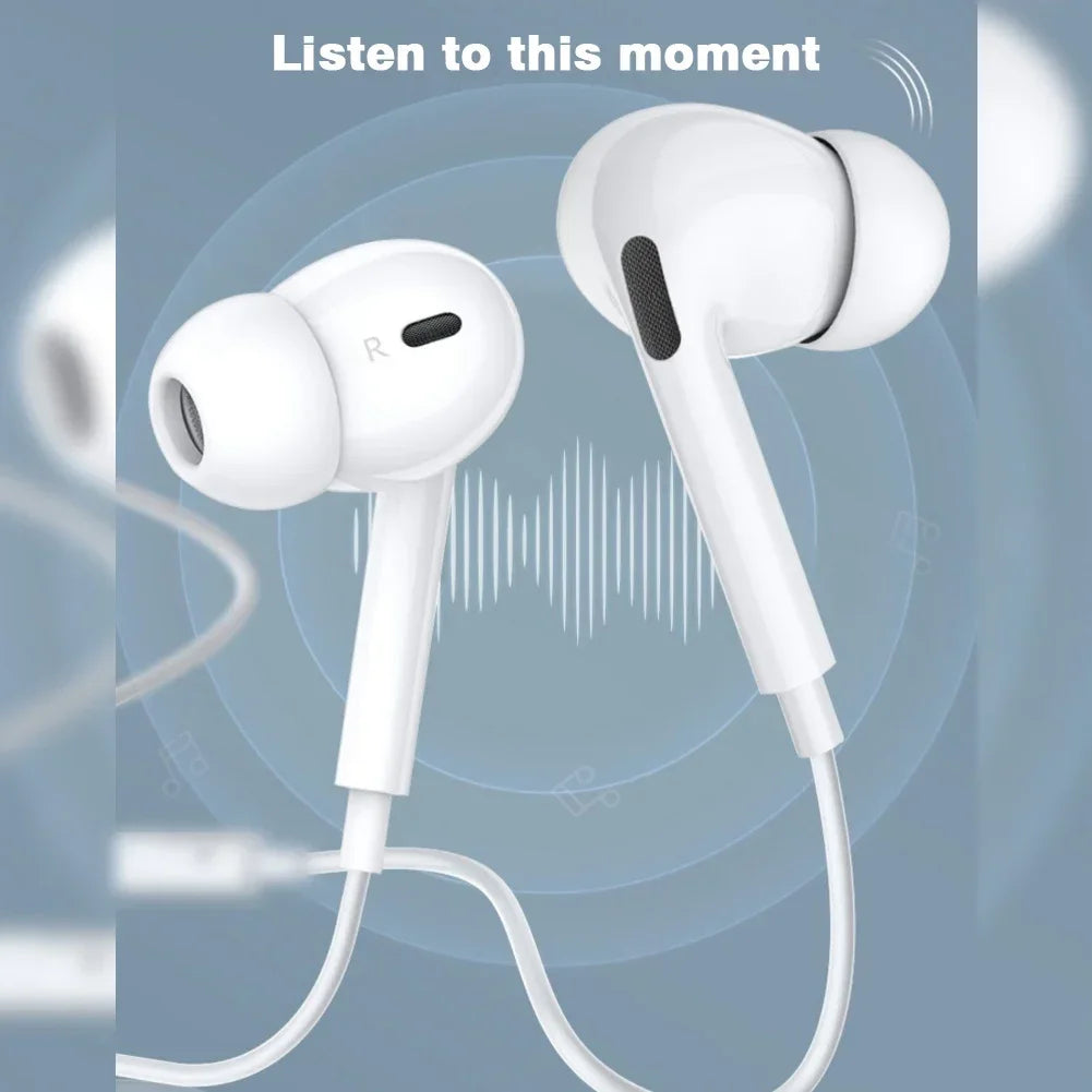 Original Earphones For Apple iPhone 14 Pro Max 13 12 11 Headphones X XS XR 8 7 6 Plus Bluetooth Wired Earbuds Phone Accessories