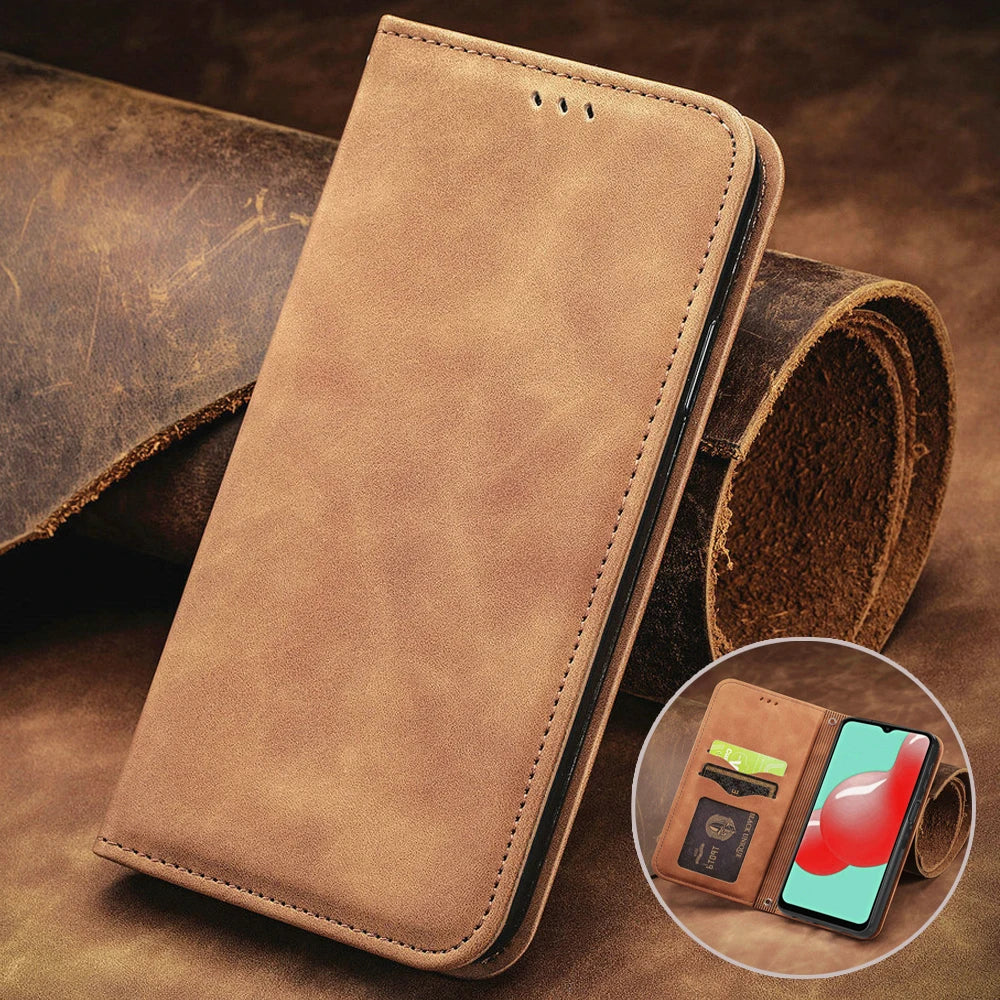 Luxury Smooth Wallet Coque for Samsung A05S A03 Core Flip Case Book Etui Samsung Galaxy A03S A04S A04E A02 A 03 S A05 Phone Capa