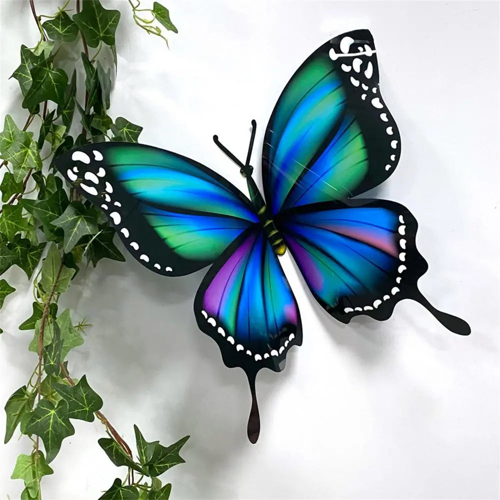 1PC Large 3D Butterfly Wall Sticker PVC Attractive Delicate Colorful Big Butterflies Window Murals Home Kids Bedroom Ornament