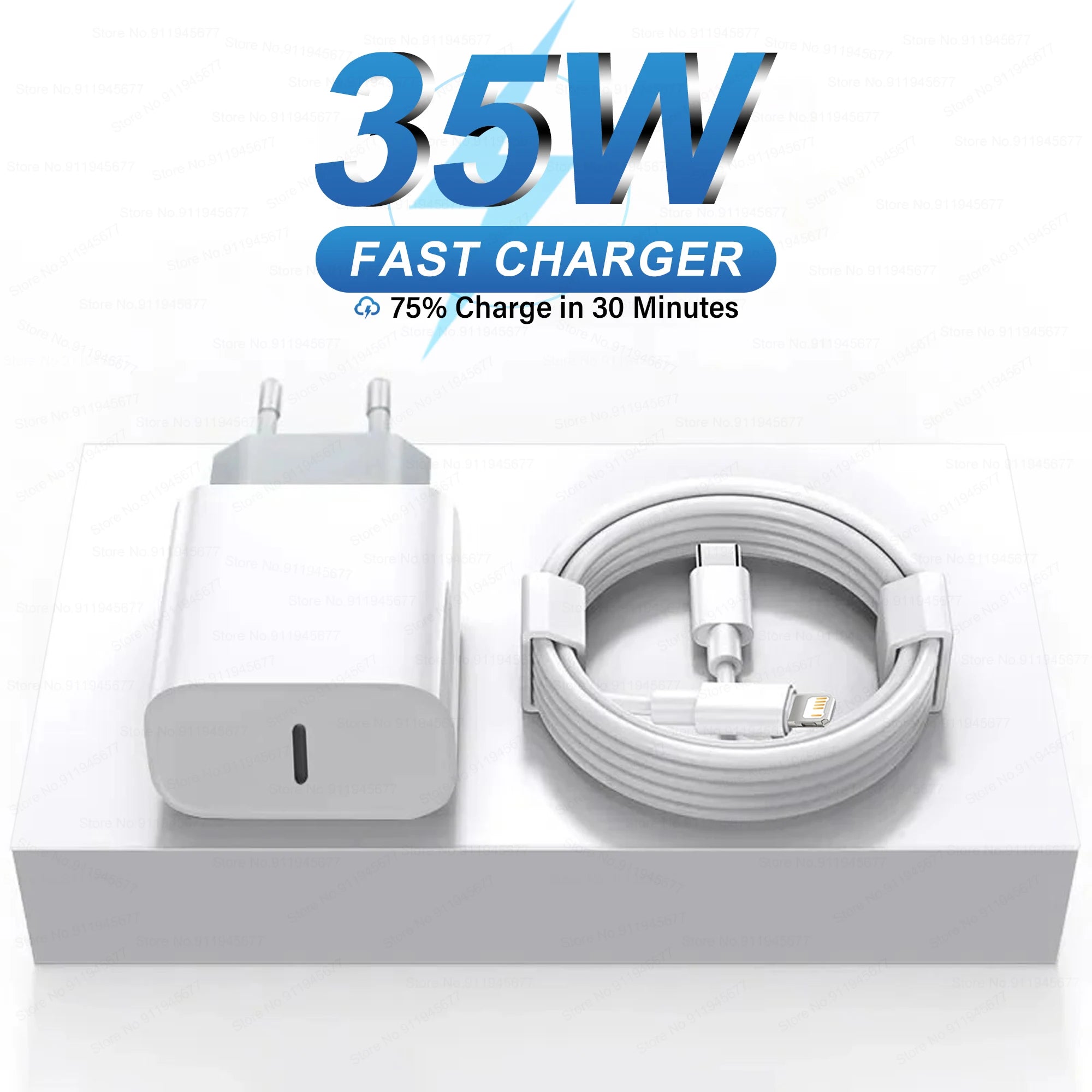 PD 35W Fast Charger For iPhone 14 13 12 11 Pro Max Mini 7 8 Plus USB C Cable Fast Charging Type-C Date Cables Phone Accessories