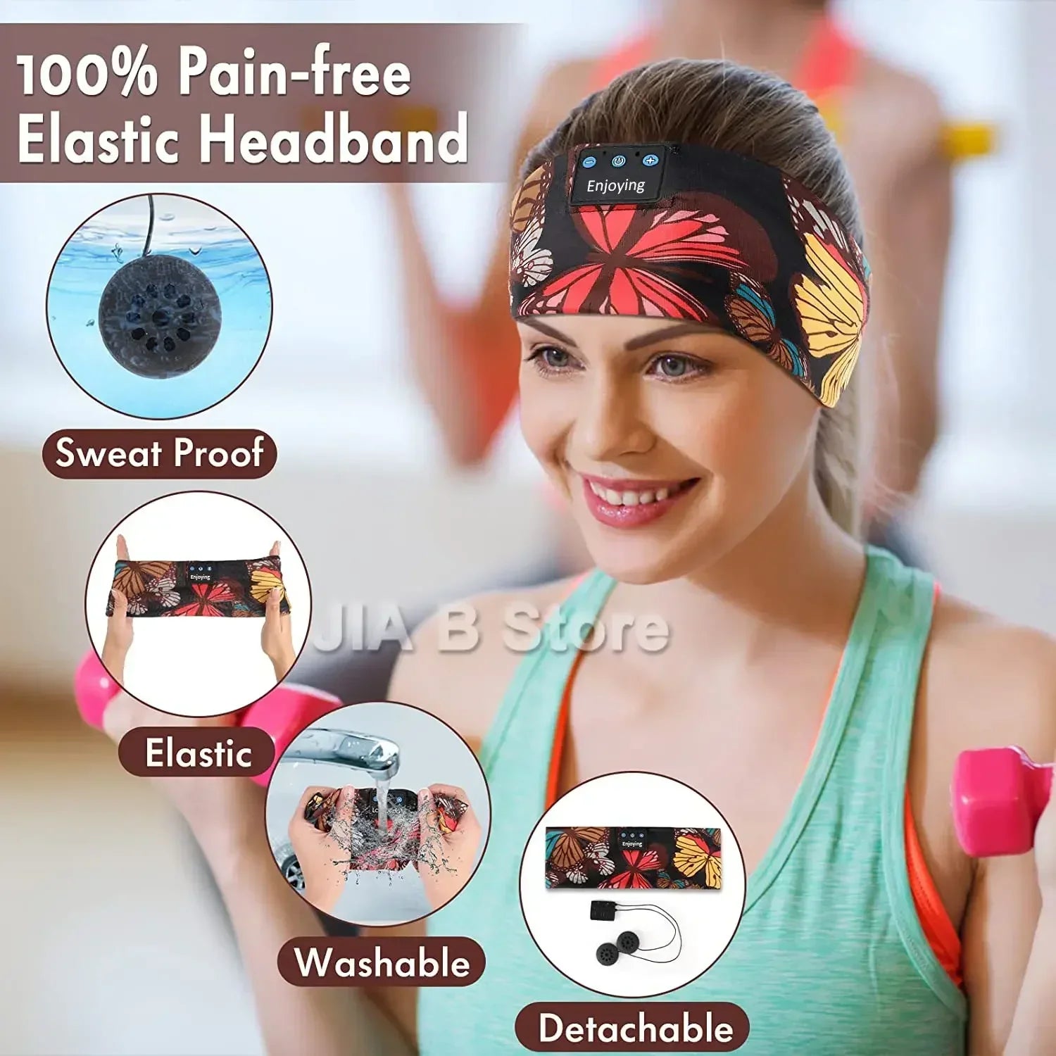 Sleep Headphones Sleep Mask Bluetooth 5.2 Floral Sleeping Headphones Sports Run Music Headband for Side Sleeper yoga Travel Gift
