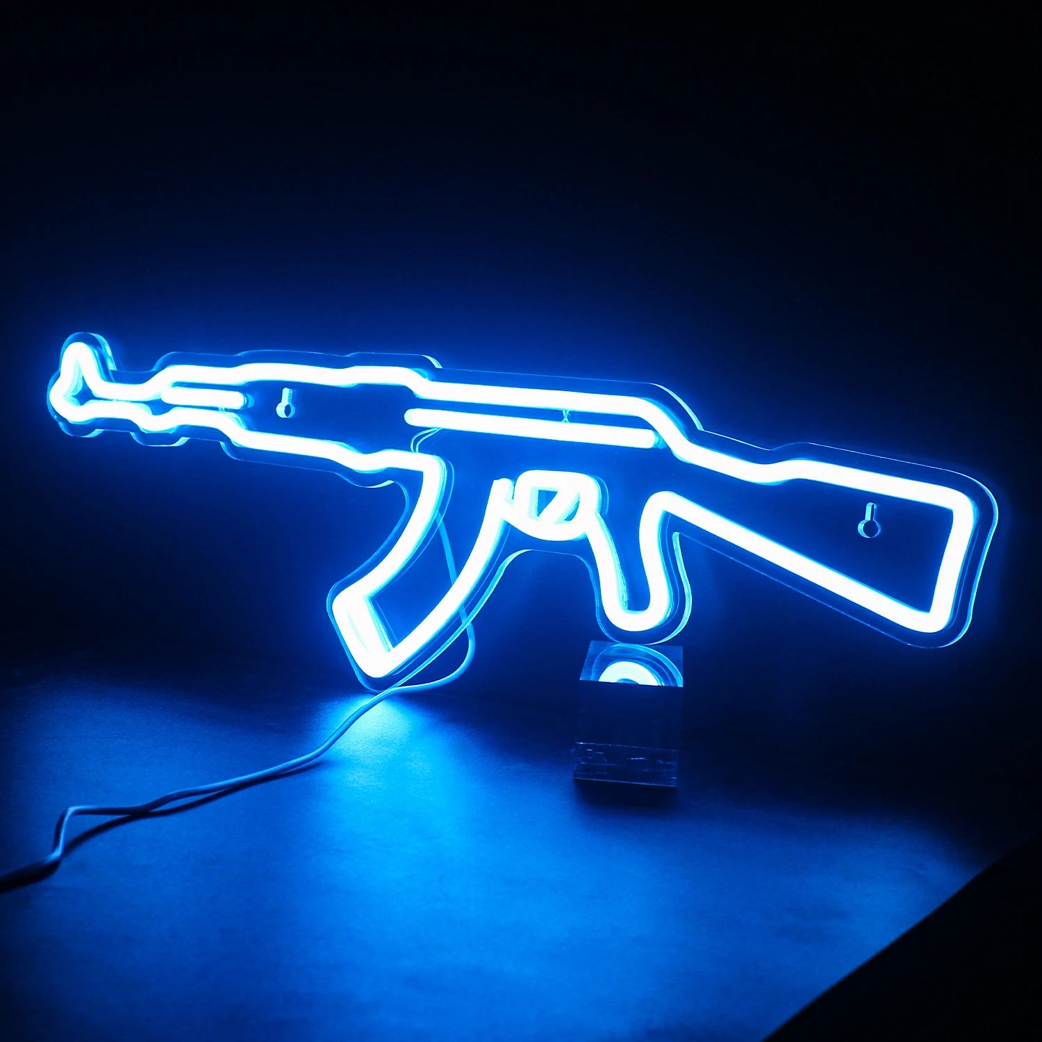 Gun Neon Sign art Neon Light Led AK 47 Cool Hanging Night Light Boys Playroom Home Store Party Personality BAR Wall Decor Lamps