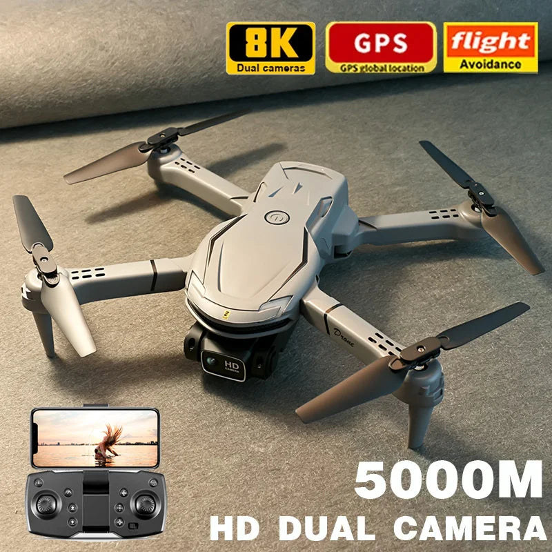 Avoidance Drone 8K 5G GPS Professional HD Aerial Photography Dual-Camera Obstacle Remote Foldable Aircraft Gift Toy 5000M+box