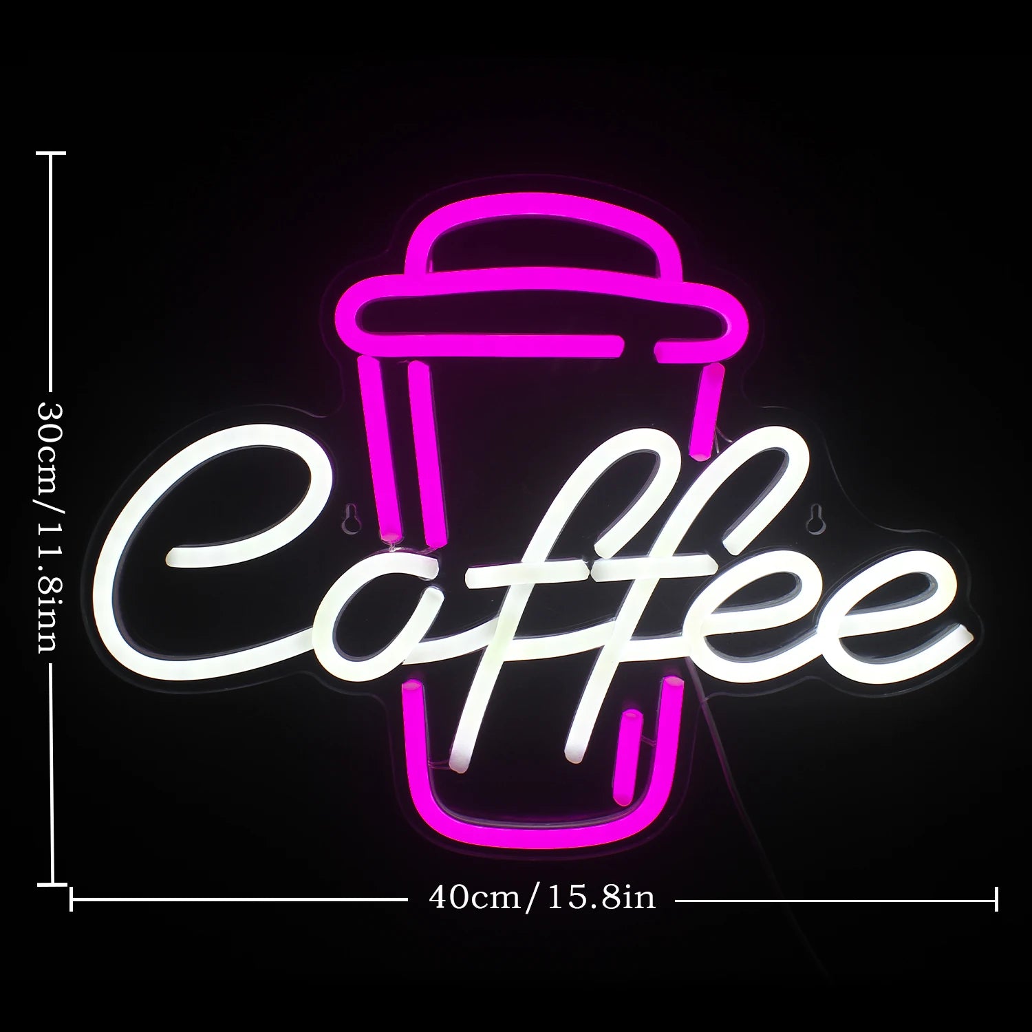 Ineonlife Neon Light Coffee Cup Luminous LED Sign Party Cafe Shop Birthday Reunion Room Home Mural Personality Wall Decoration