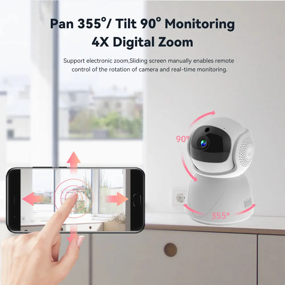 Tuya Smart 1080P 5Ghz Dual Band WiFi Auto Tracking Sound Detect Security CCTV Video Baby Monitor Indoor Wireless IP Camera ONVIF