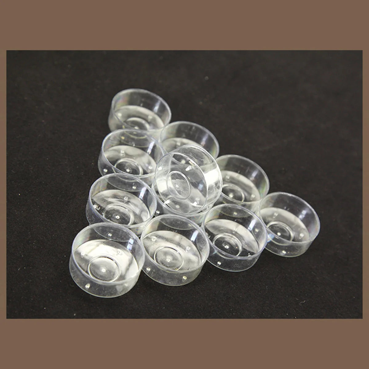 100 Pcs Plastic Small Terrarium Tealight Cups Clear Tea Cups Empty Jars Ghee Container Holder Wick