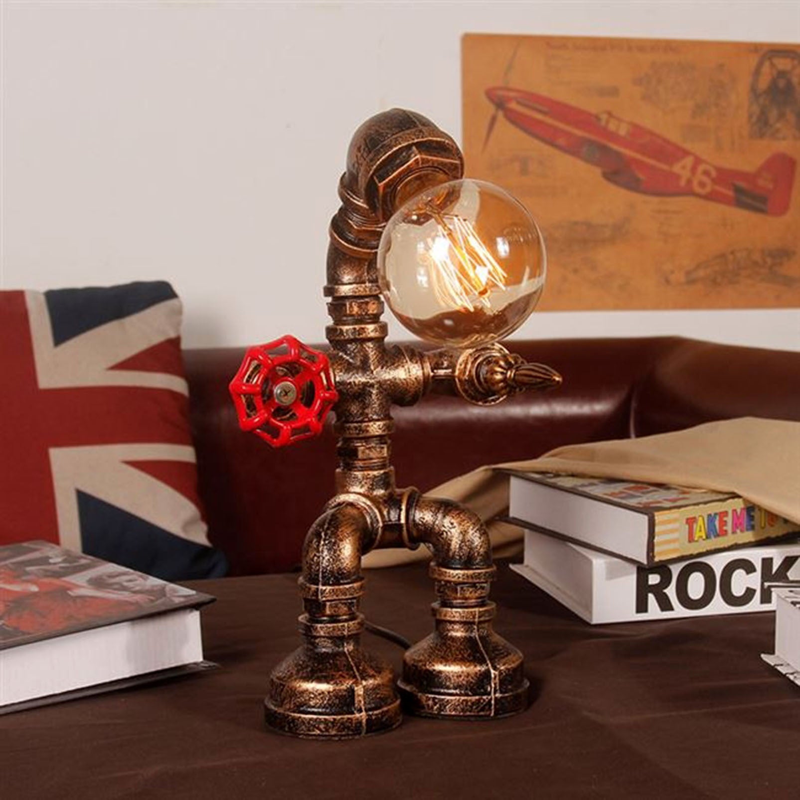 Retro Bar Cafe Tabl  Retro Table Lamp  Vintage Table Lamp  Antique Table Lamp  Classic Table Lamp  Mid-Century Table Lamp  Industrial Table Lamp  Art Deco Table Lamp  Retro Desk Lamp  Nostalgic Table Lamp  Old-fashioned Table Lamp